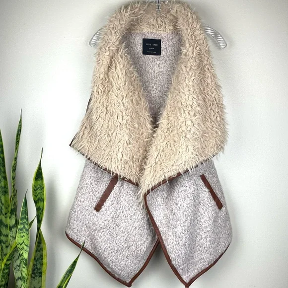 Love Tree Faux Fur Vest - Picture 1 of 13